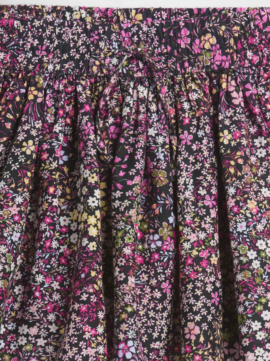 Multicolour printed skirt in cotton and viscose blend Girl_2