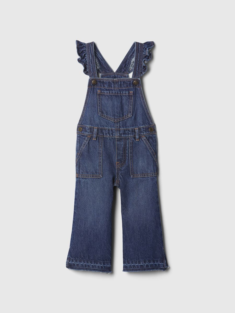 Salopette in denim a gamba larga Bimba_0