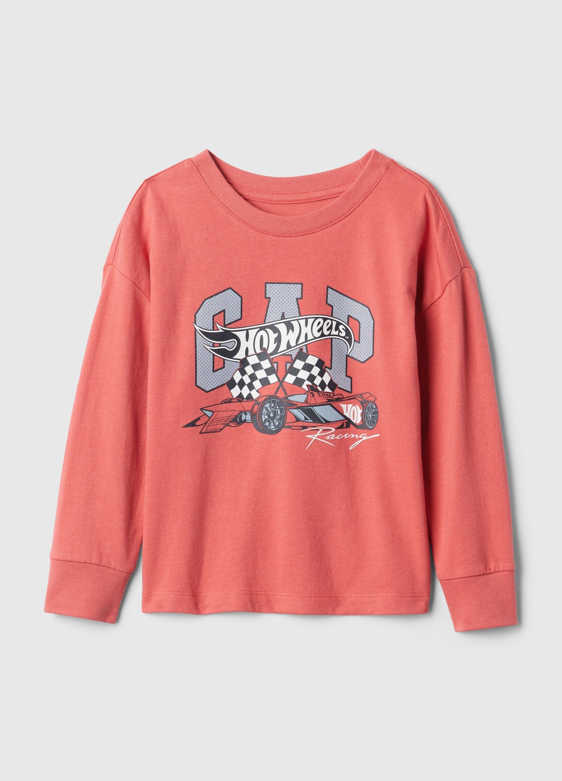 T-shirt con stampa Hot Wheels e logo