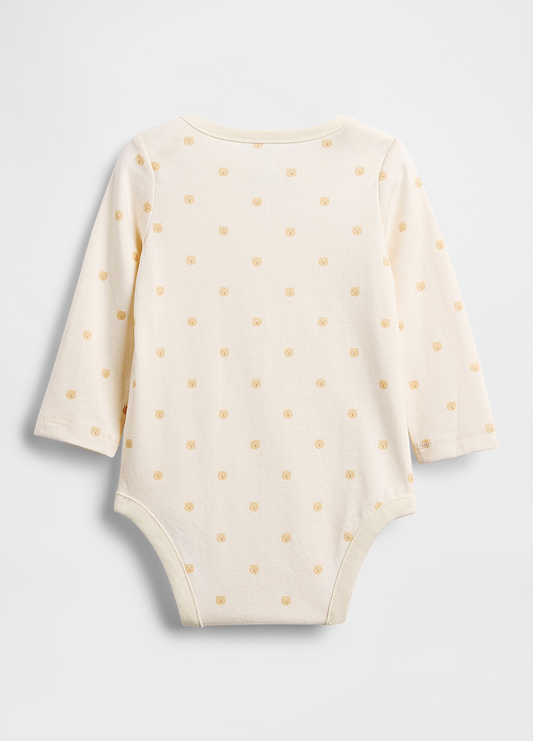 Body bianco in cotone a pois_1