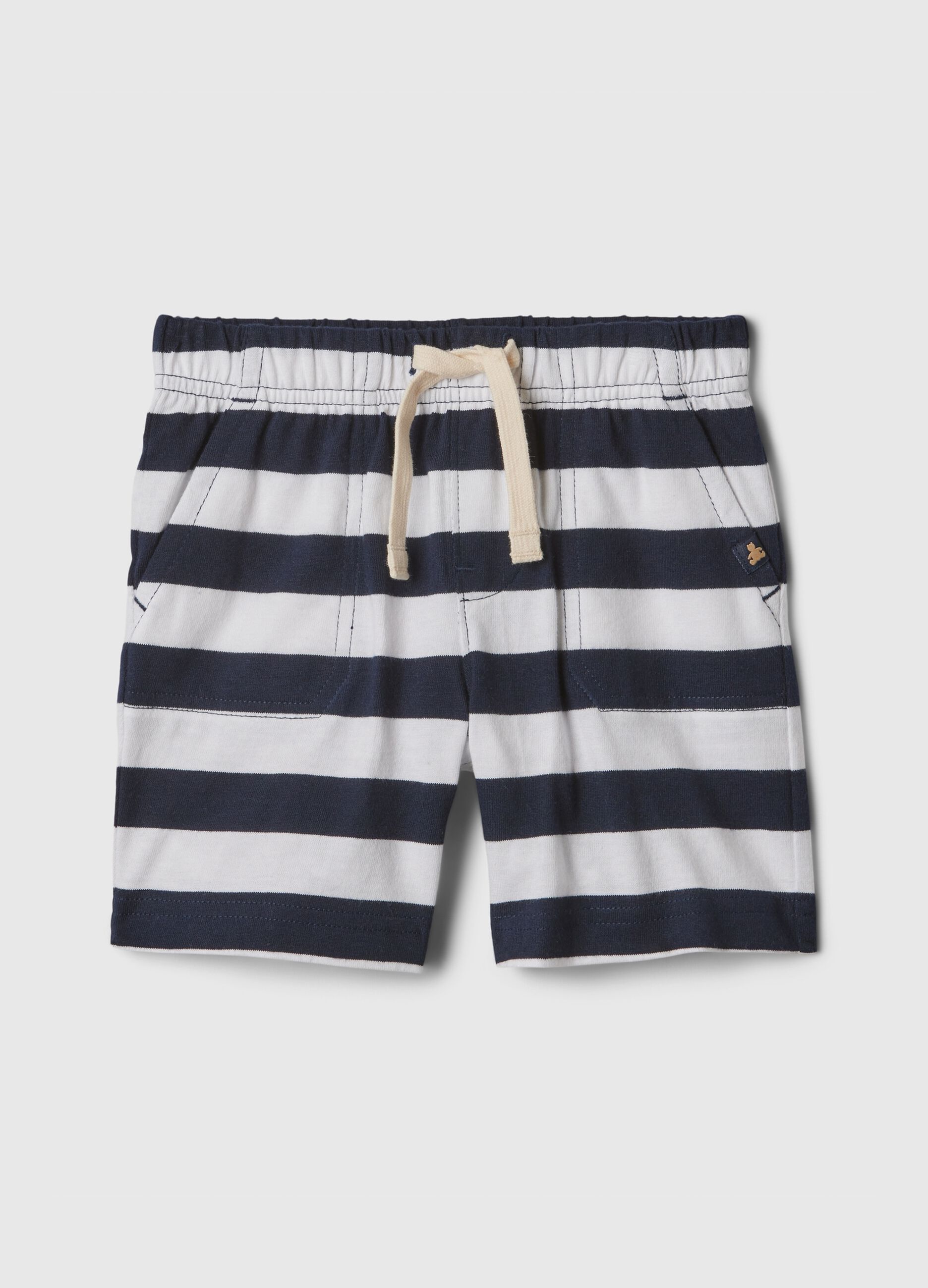Cotton Bermuda shorts with drawstring