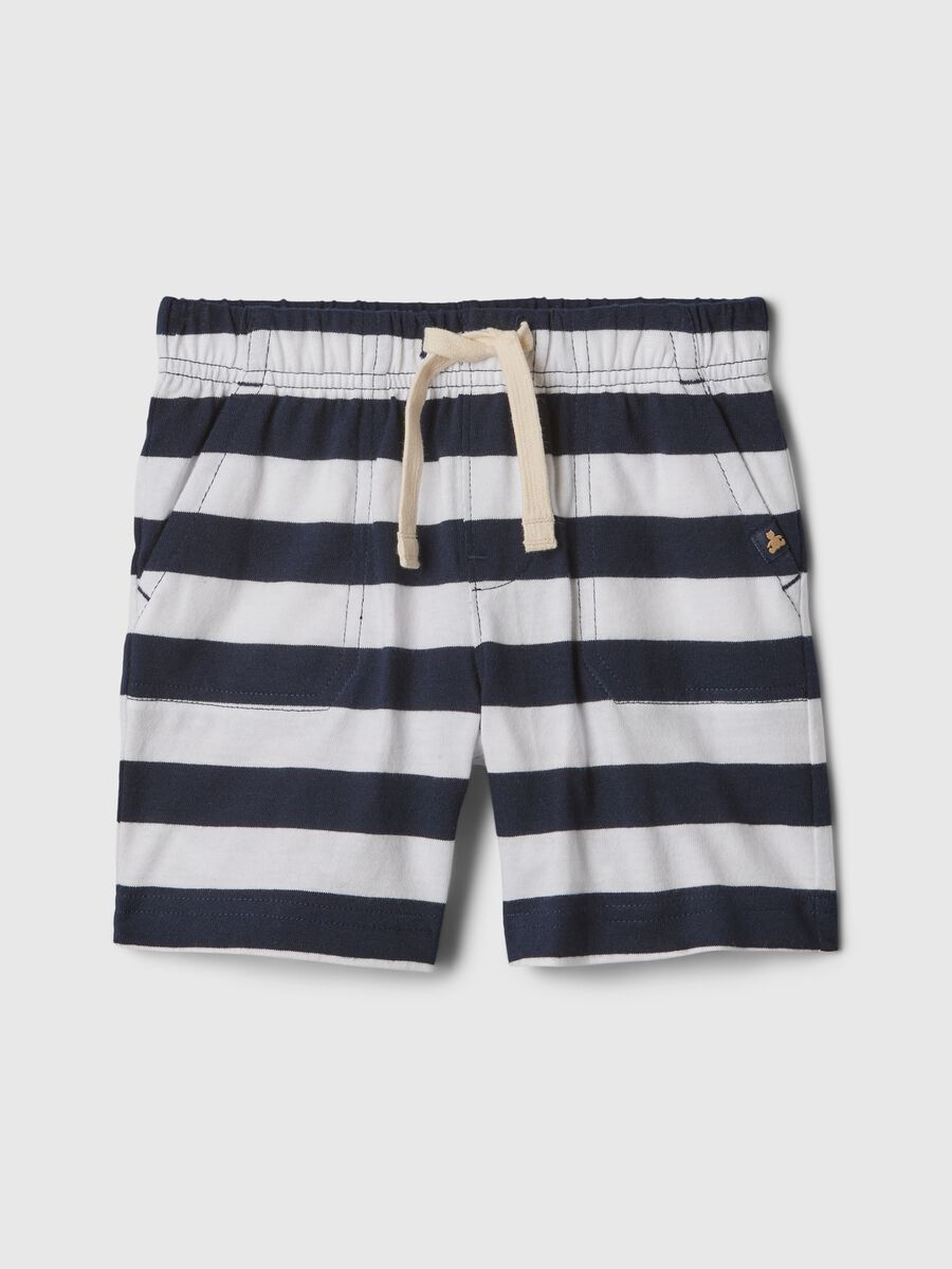 Cotton Bermuda shorts with drawstring Newborn Boy_0