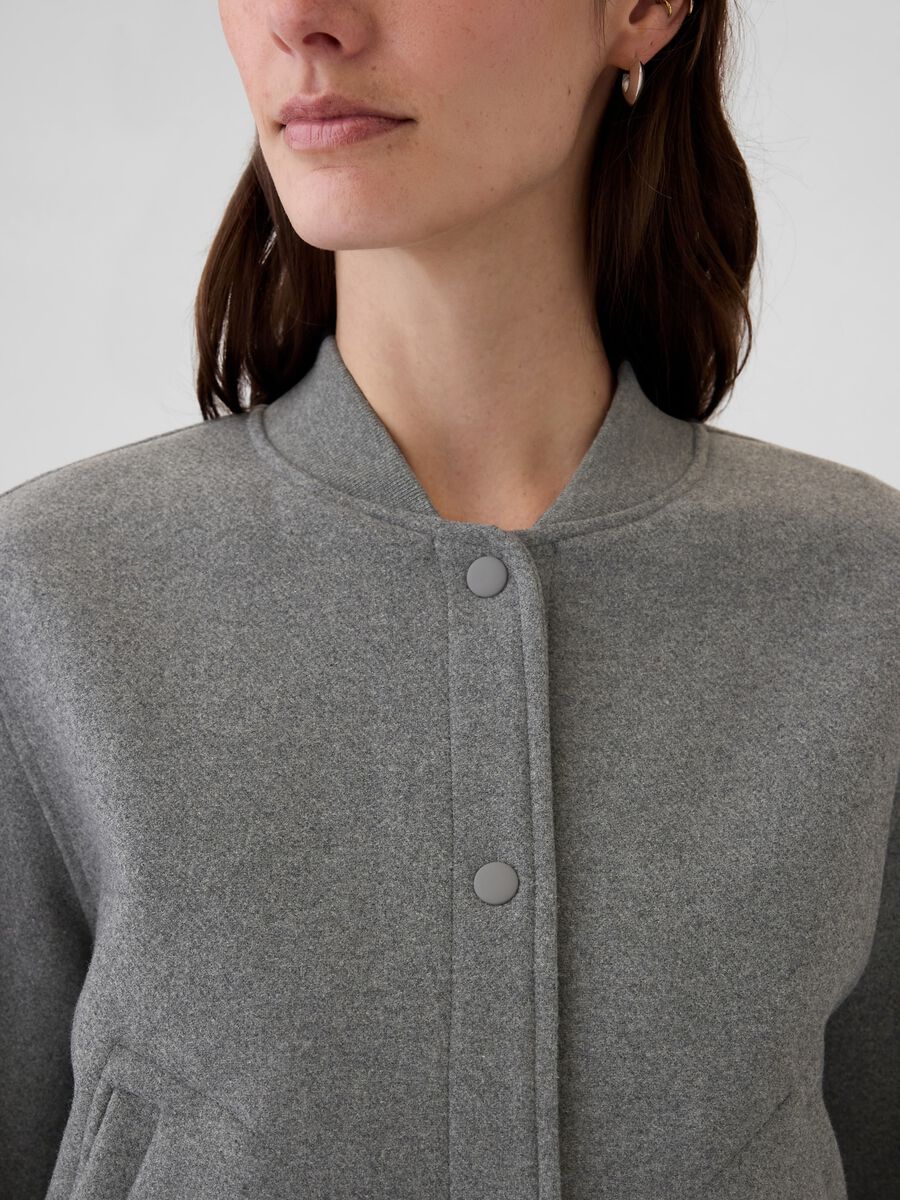 Bomber in misto lana mélange Donna_3