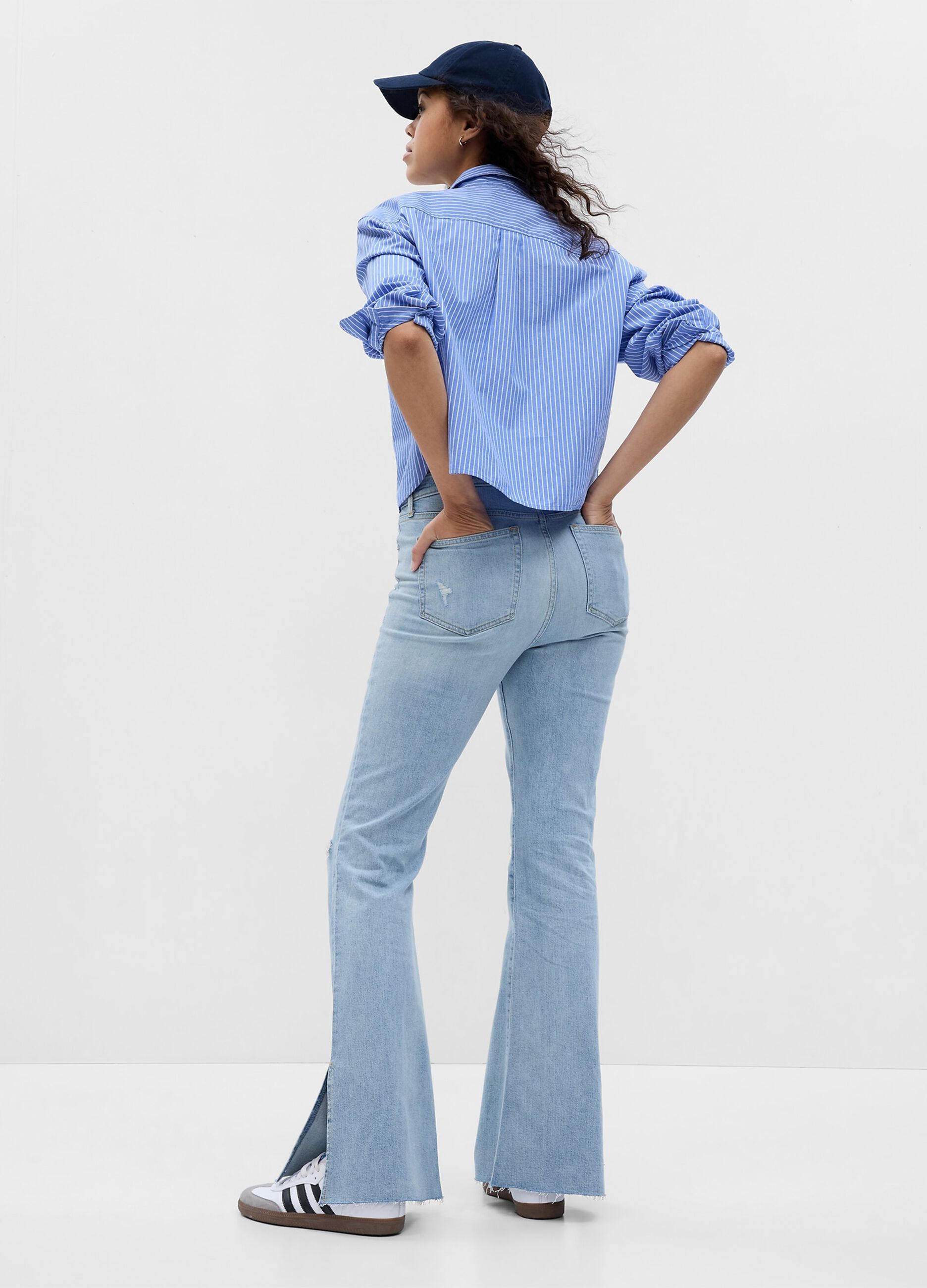 Flare-fit jeans with splits_1