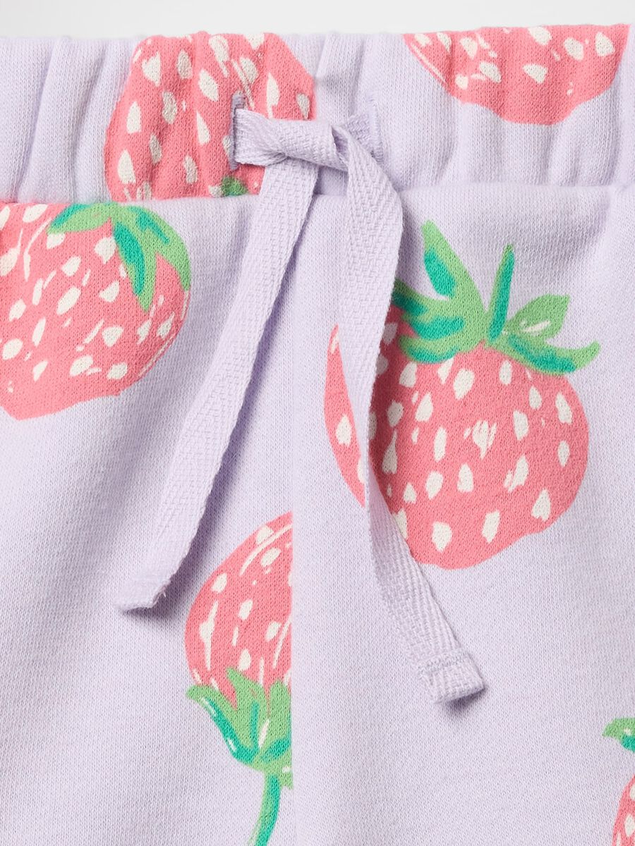 Purple Shorts with Strawberry Print GAP Kids Baby Girl_2
