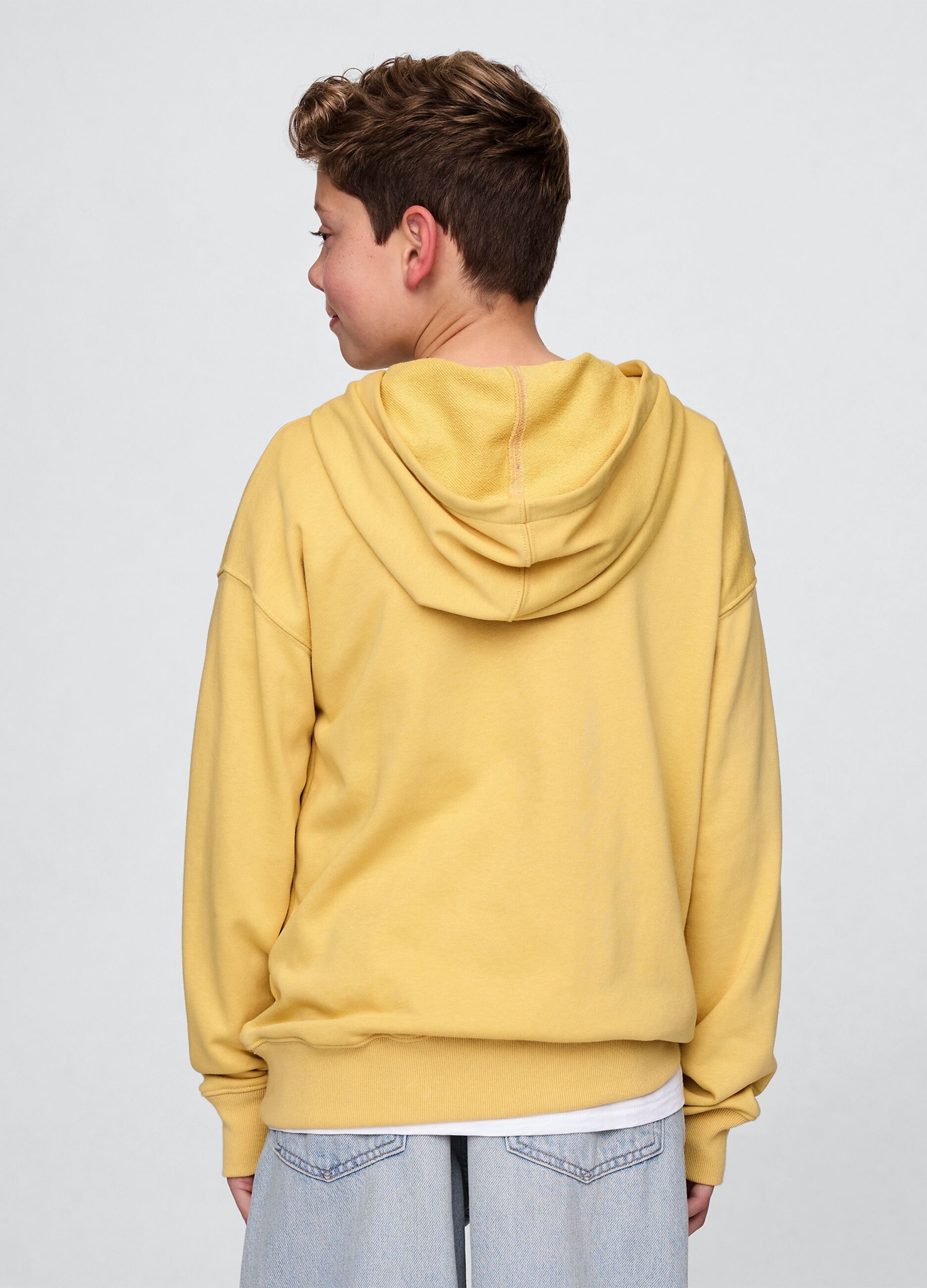 Felpa con cappuccio gialla GAP Kids_1