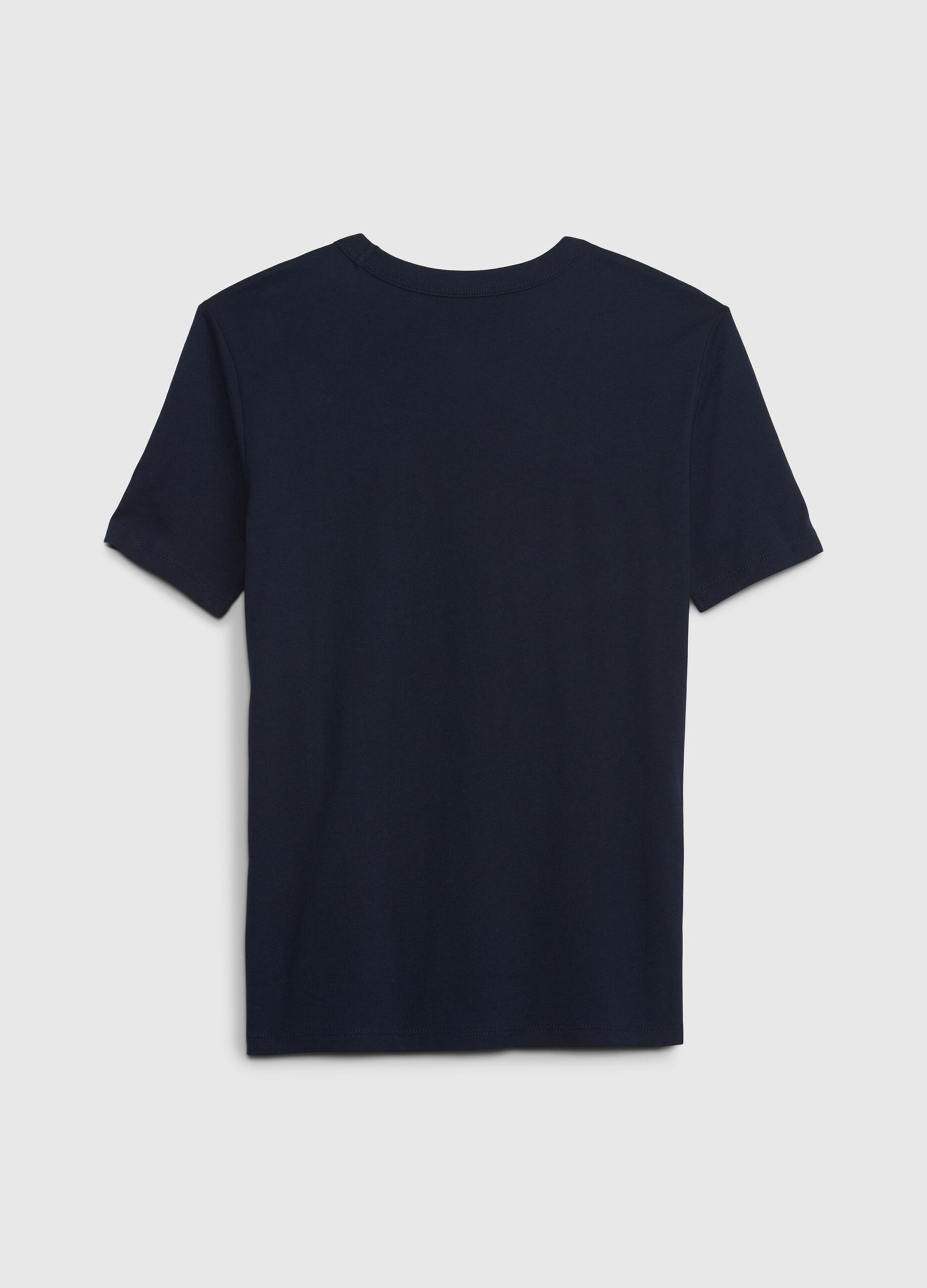 T-shirt in cotone con ricamo logo_1
