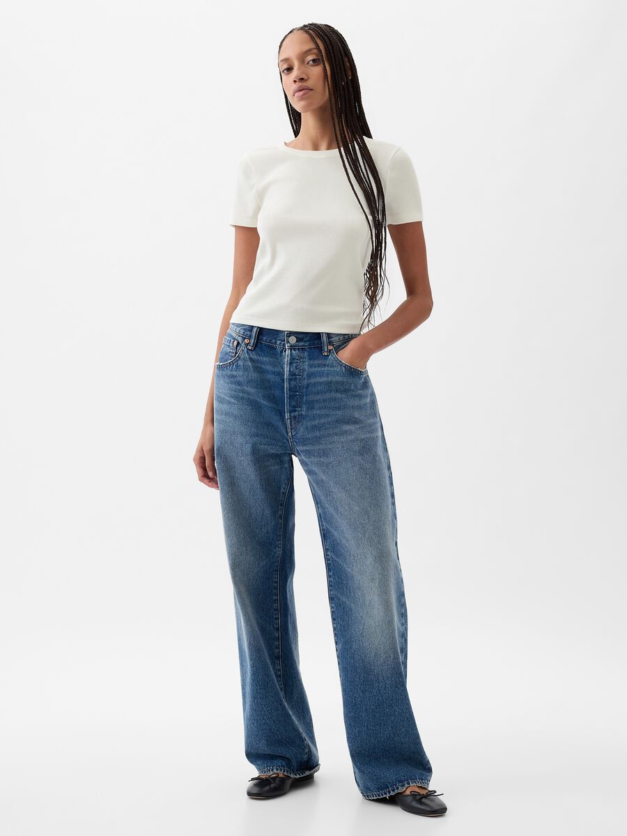 T-shirt in misto lino Donna_0