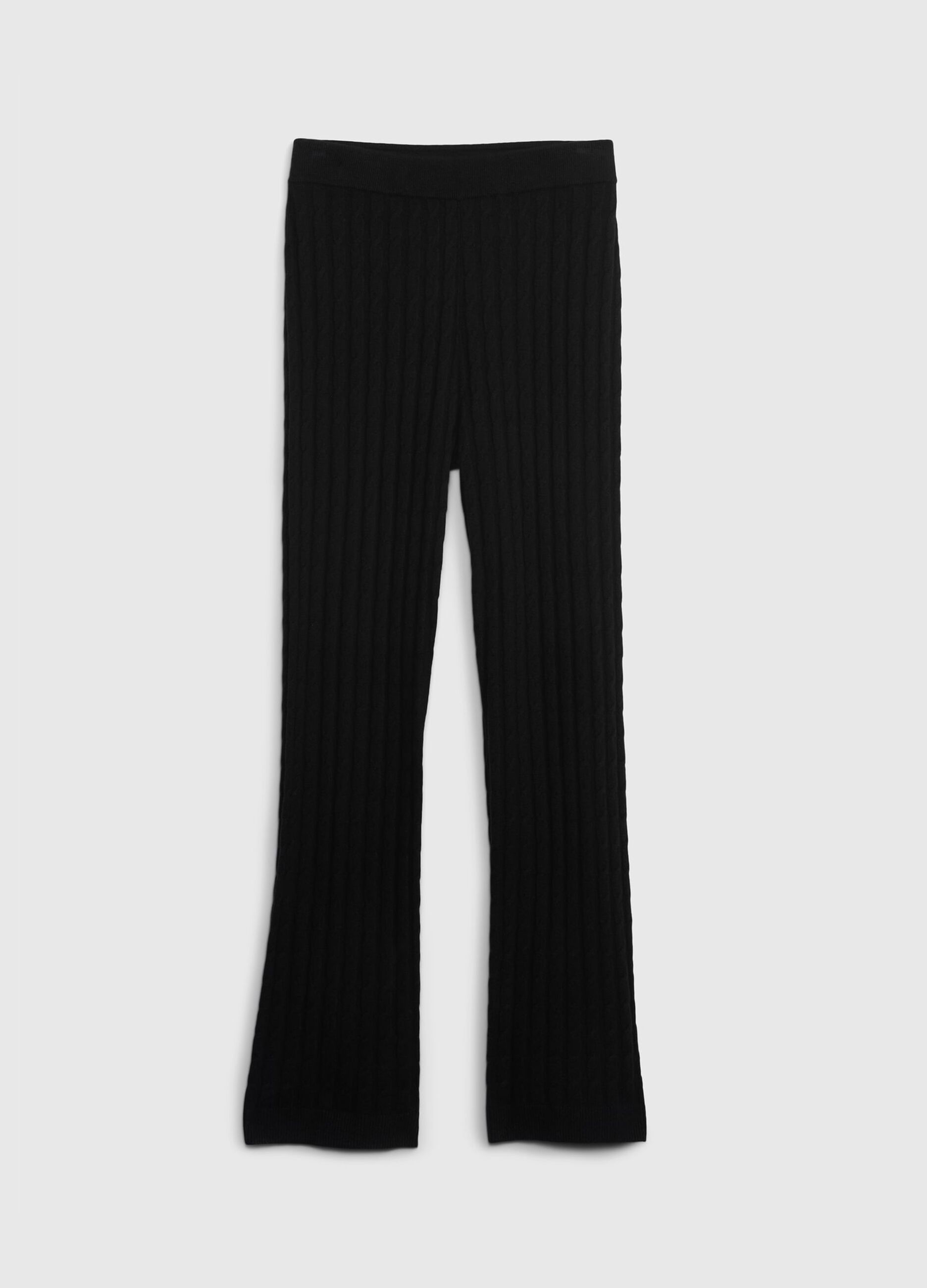 Wide-leg trousers with cable design_4
