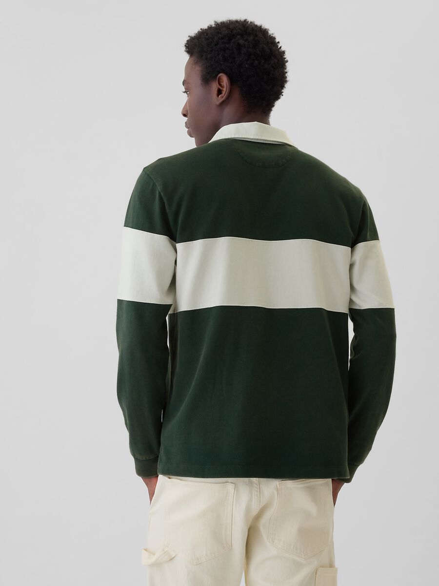Polo in cotone con stampa logo Uomo_2