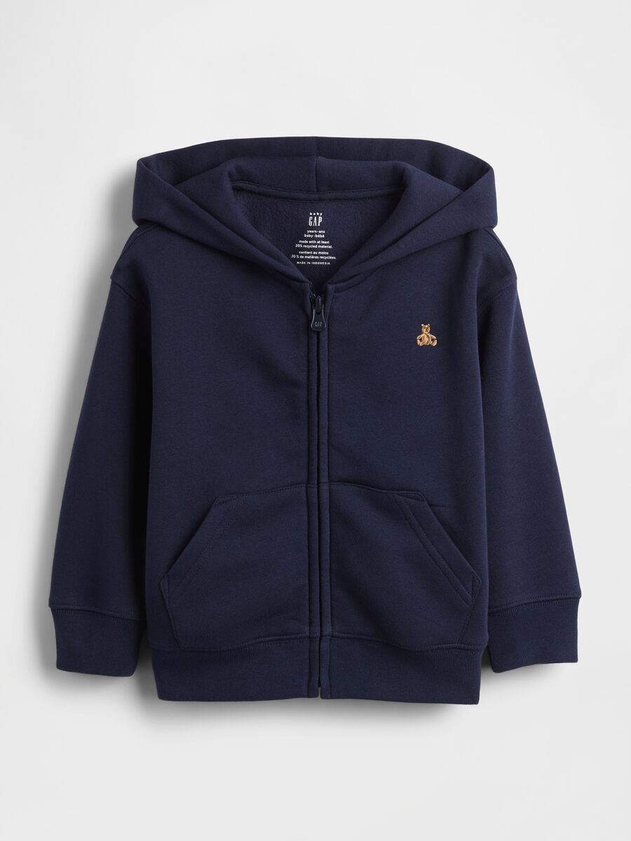 Felpa blu con cappuccio per bambino Bambino_2