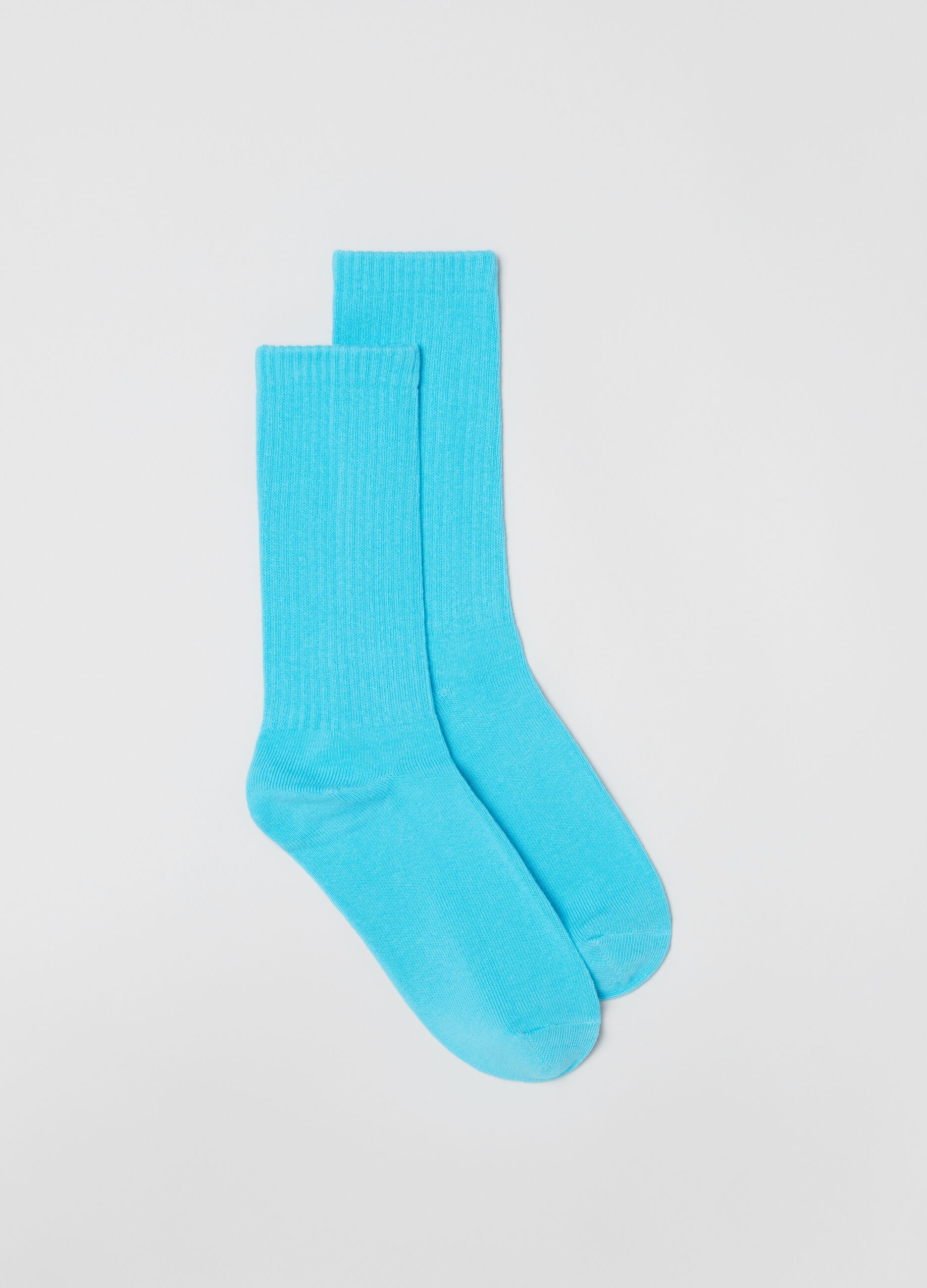 Ribbed socks in organic cotton