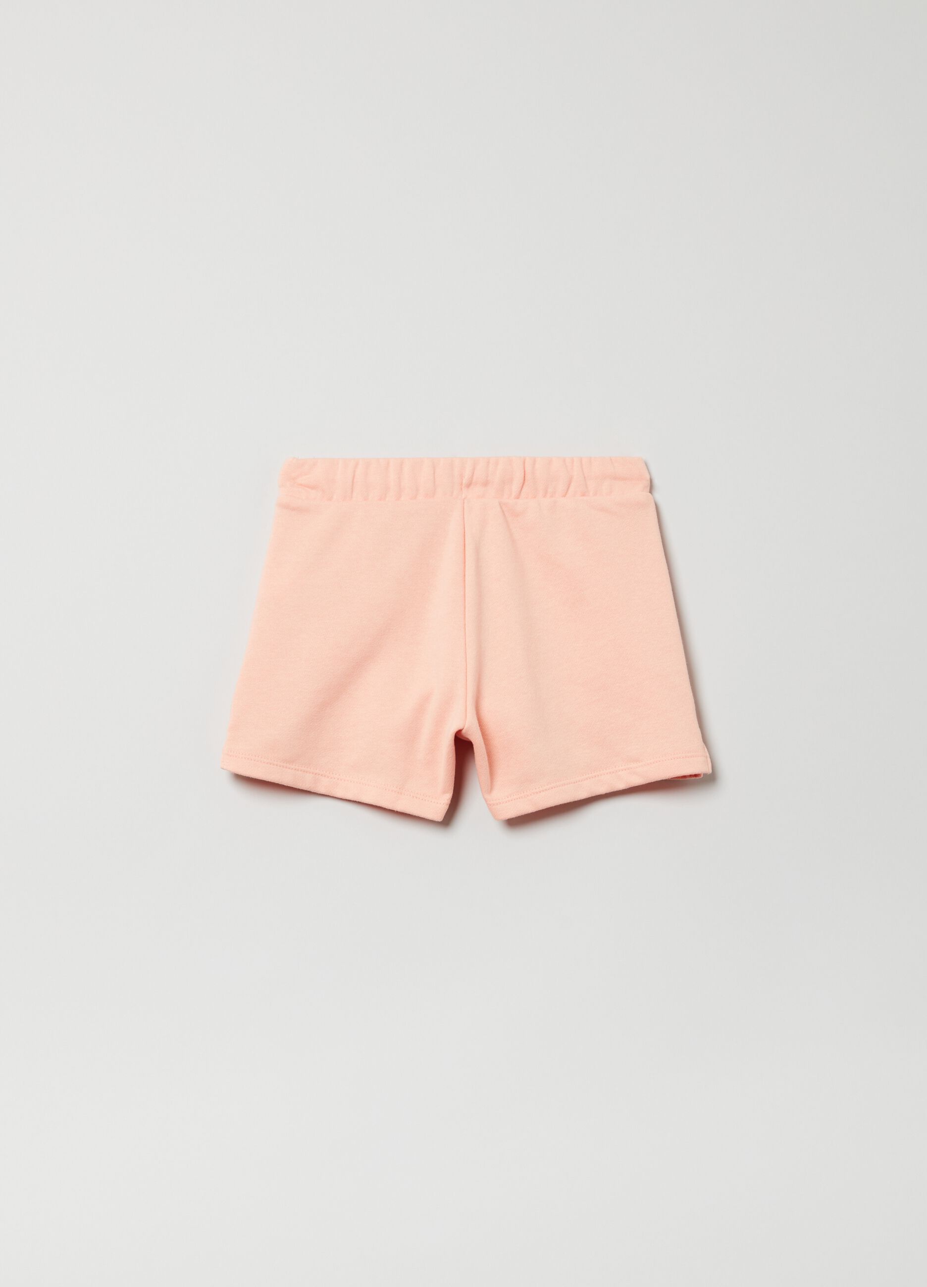 Shorts with drawstring and logo print_1