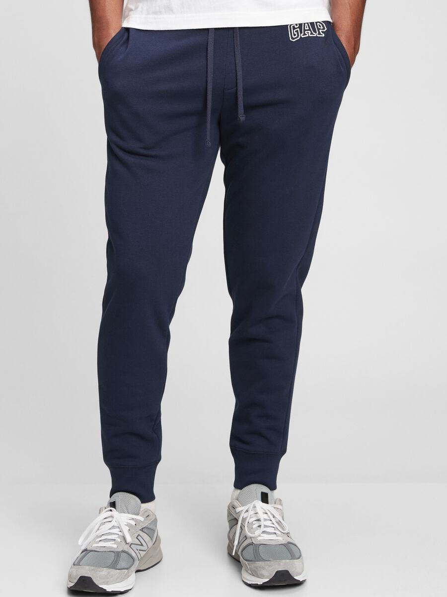 Joggers in felpa con ricamo logo Uomo_1