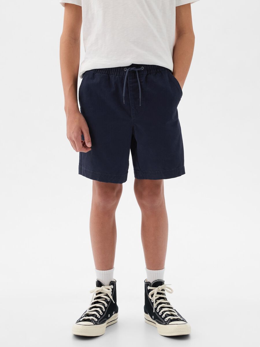Bermuda in twill con coulisse Bambino_1