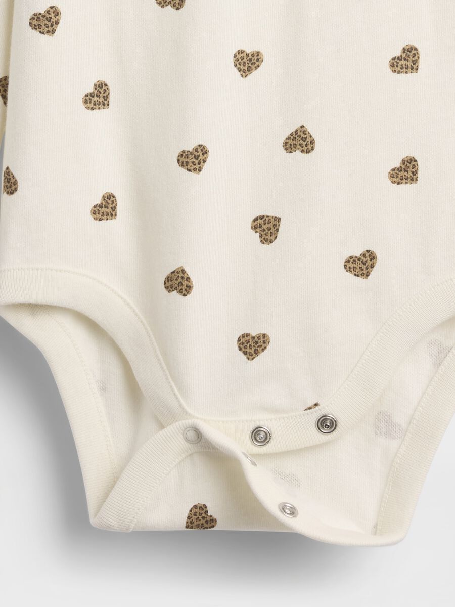 Body bianco in cotone per neonati Neonato_3