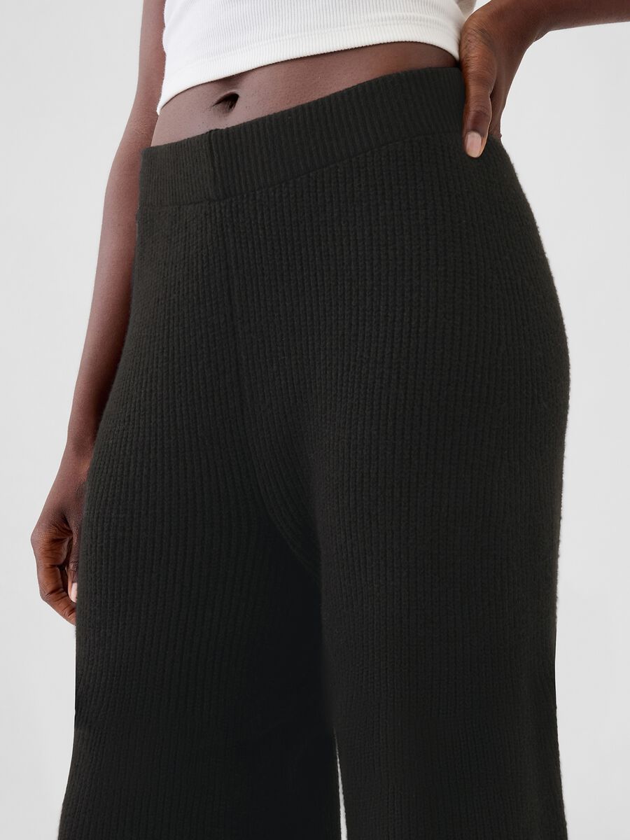 Pantalone a gamba larga a costine Donna_4