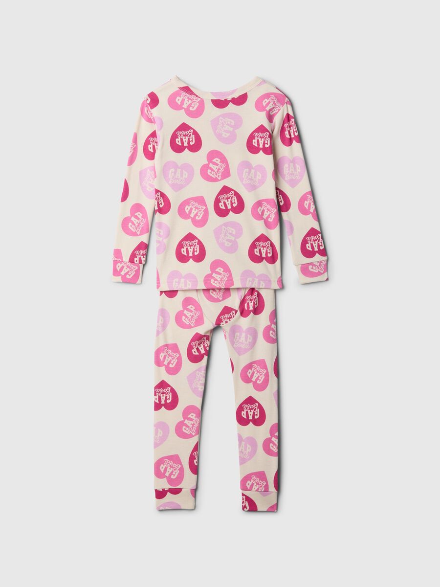 Pigiama lungo stampa cuori Gap x Barbie™ Bimba_1