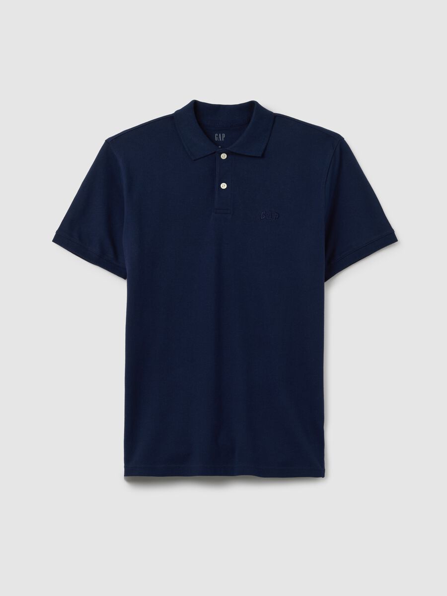Polo in piquet con ricamo logo Uomo_1