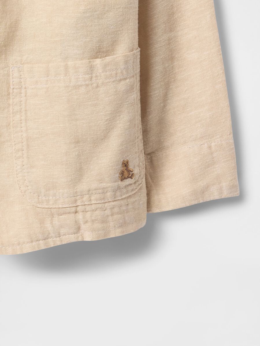Giacca beige in lino e cotone Uomo_2