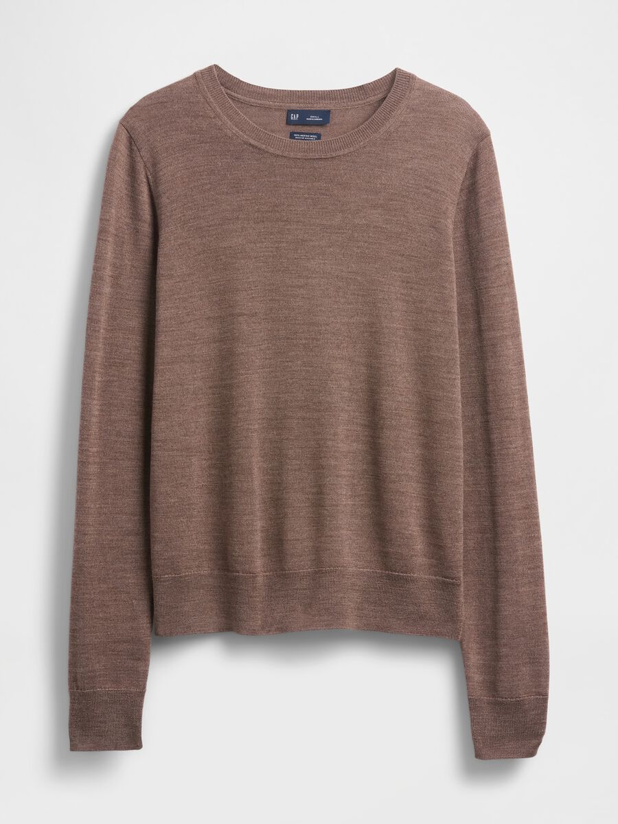 Maglione marrone in lana Donna_3