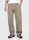 Jeans workwear a gamba larga beige_1