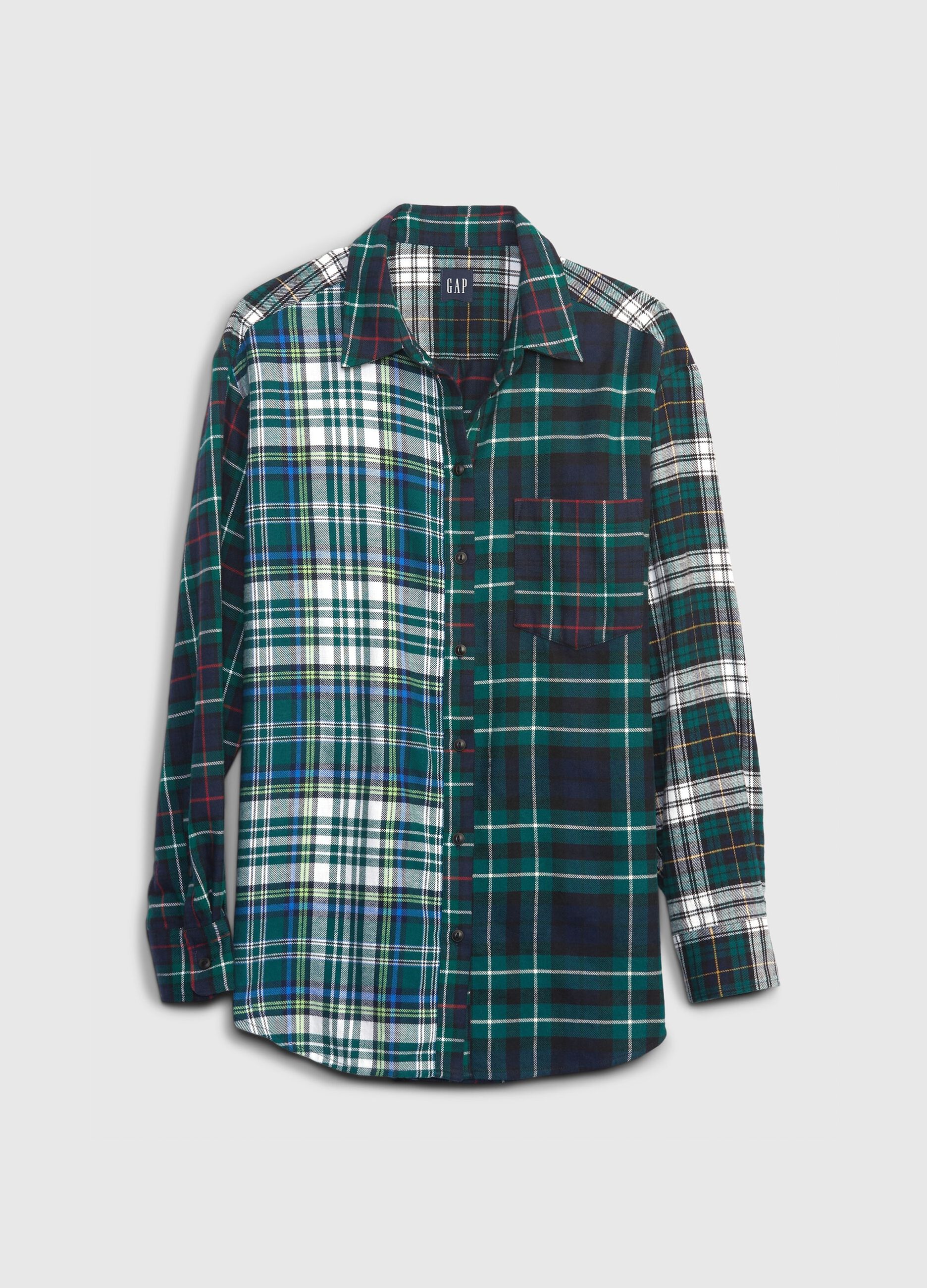 Oversize shirt in plaid flannel_3