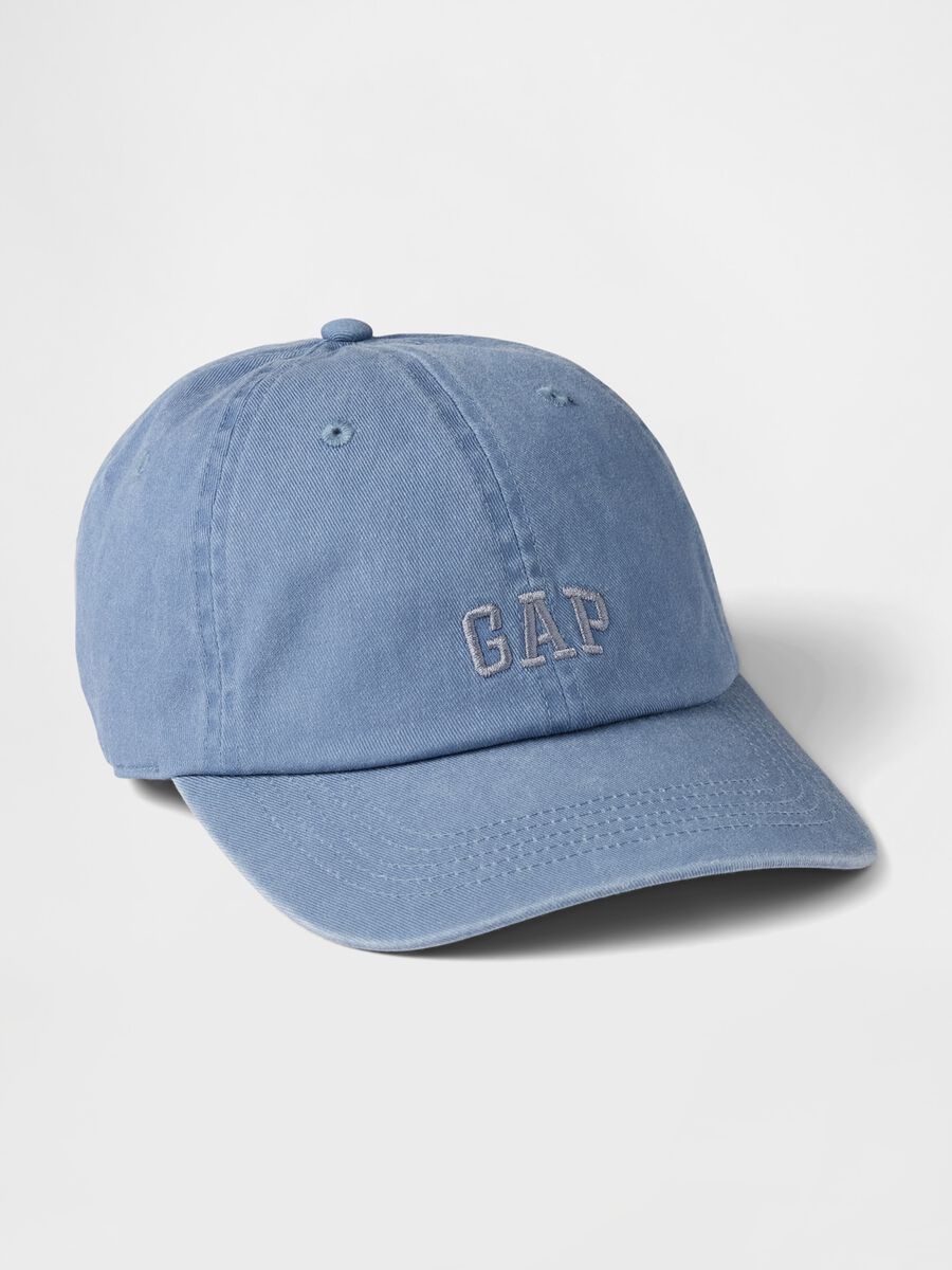 Cappello da baseball blu in cotone Donna_0