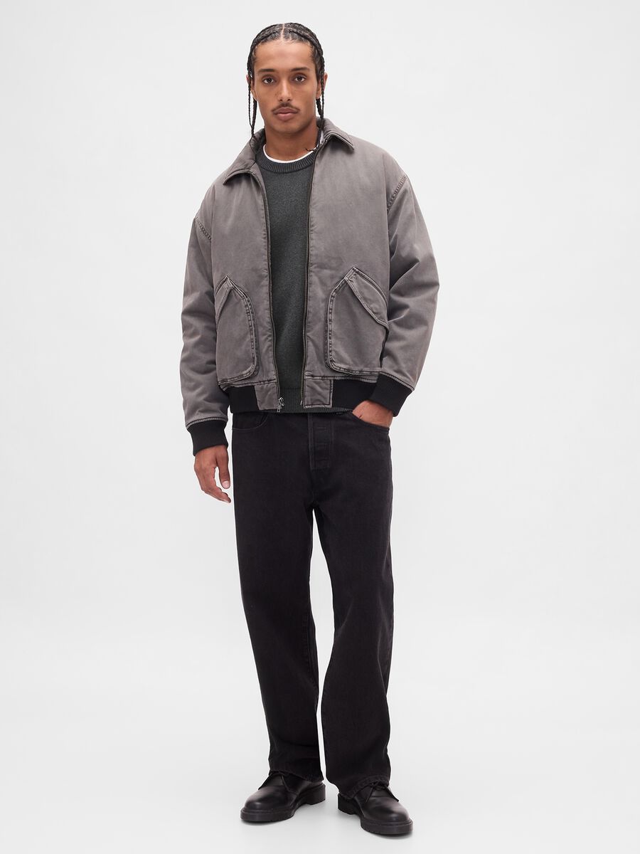 Maglione grigio in cotone Uomo_2