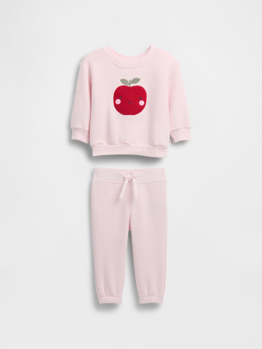Pink set with sweatshirt and trousers Newborn Boy_0