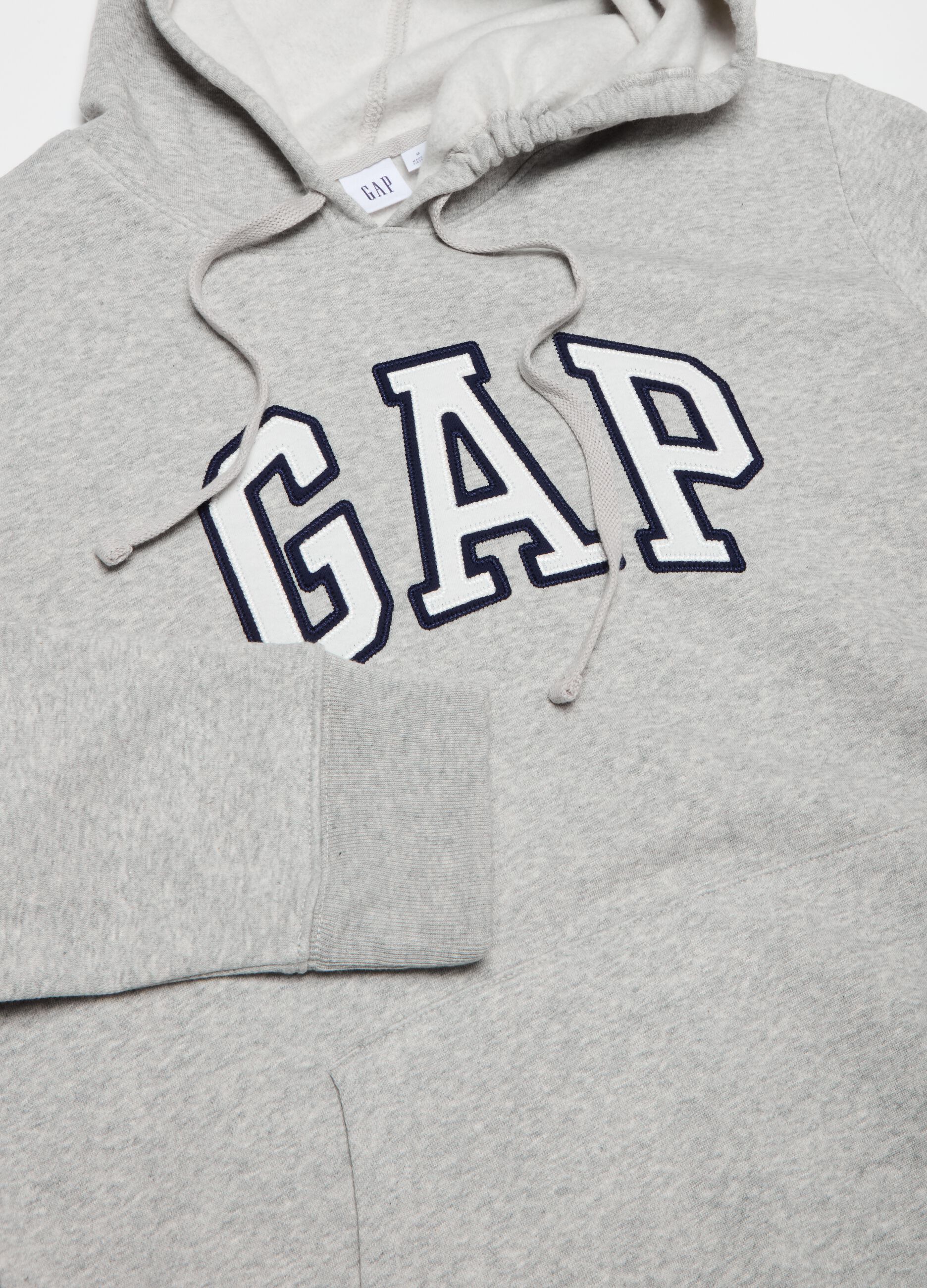 Sweatshirt with hood and logo embroidery
