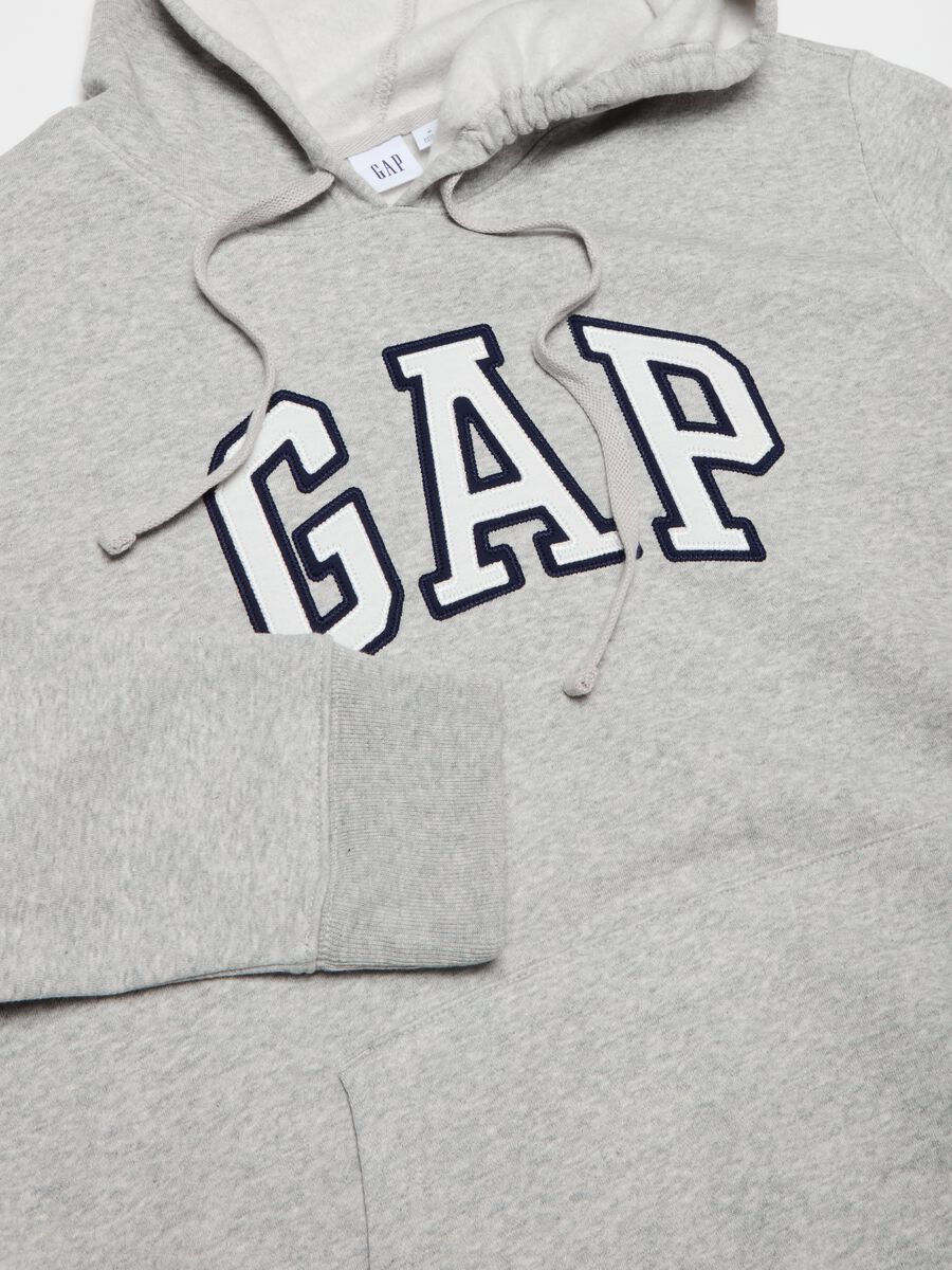 Felpa con cappuccio ricamo logo Donna_4