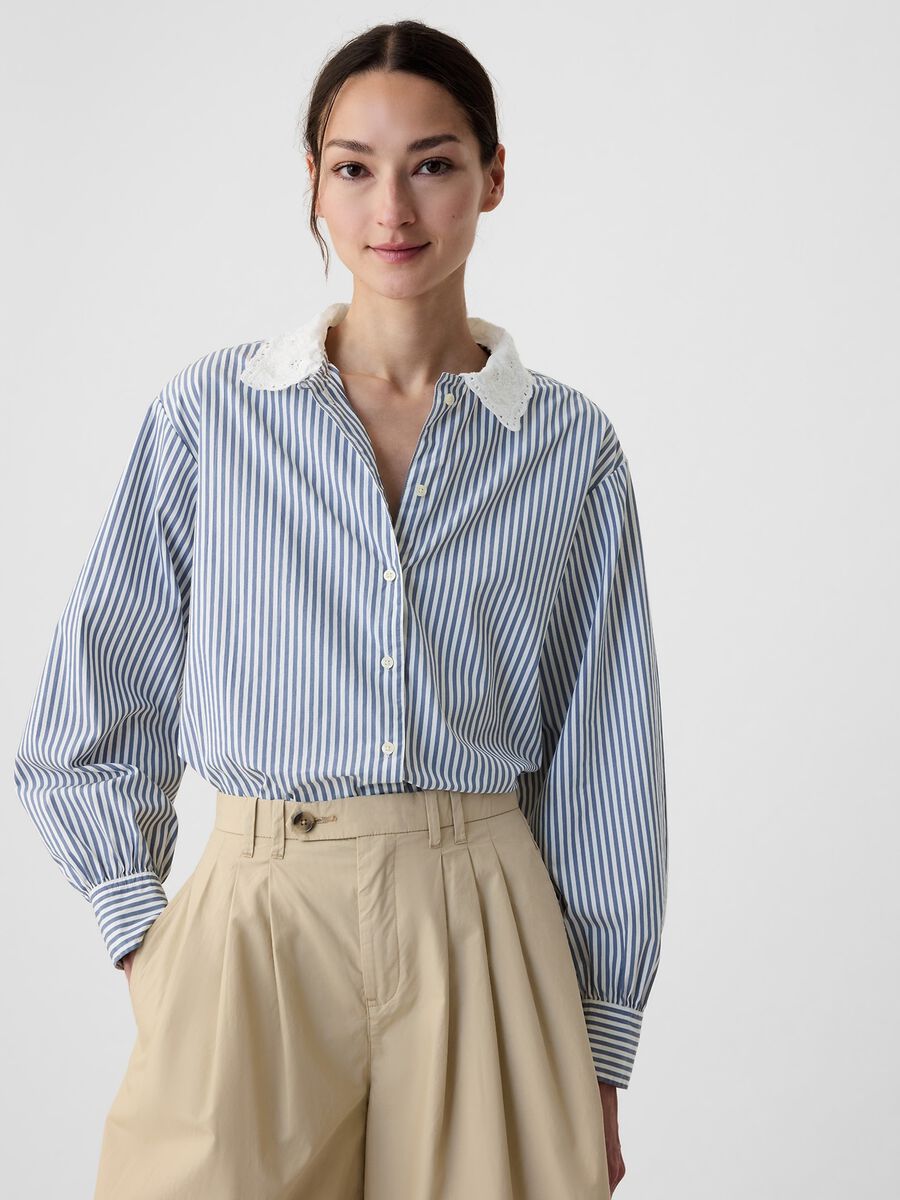 GAP x DÔEN Camicia con colletto in sangallo Donna_0