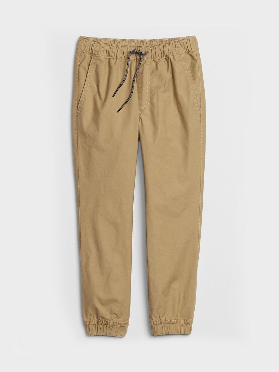 Stretch cotton joggers with drawstring Boy_0