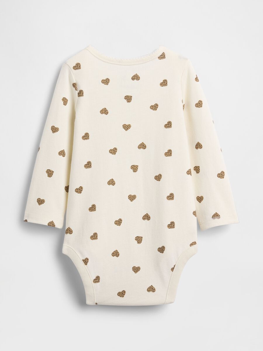 Body bianco in cotone per neonati Neonato_1