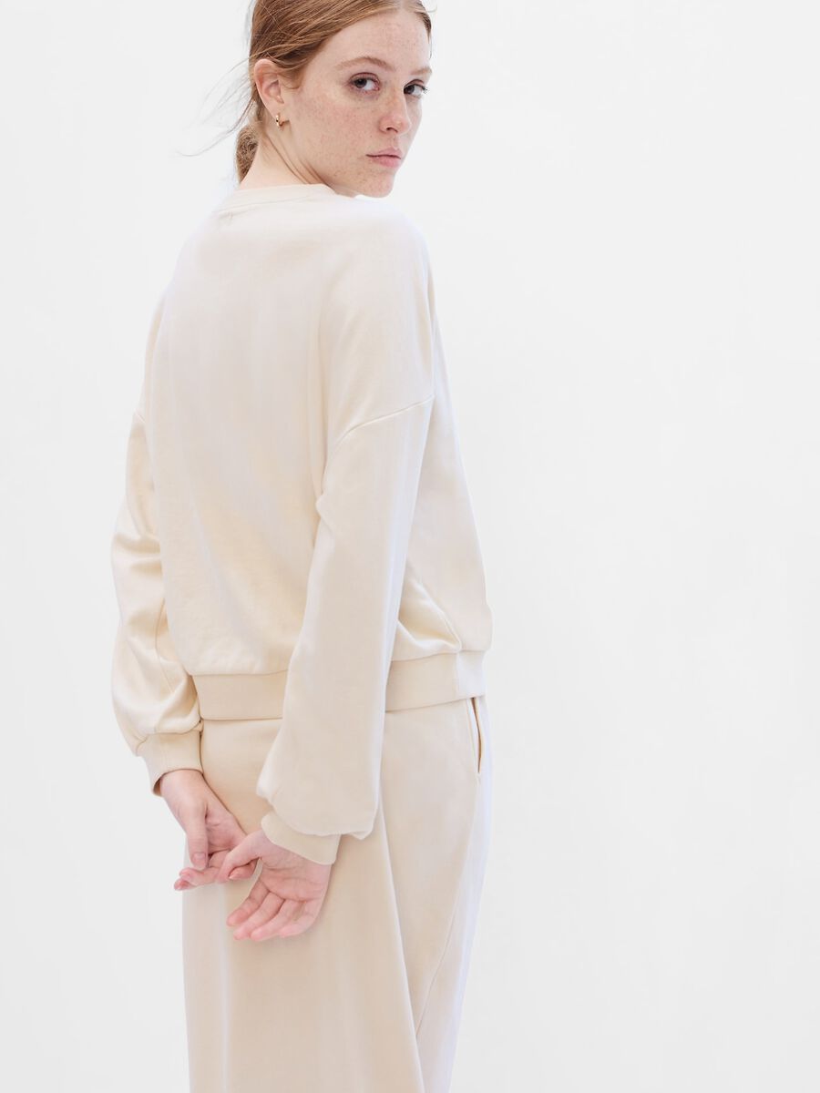 Boxy sweatshirt with embroidered logo Woman_1