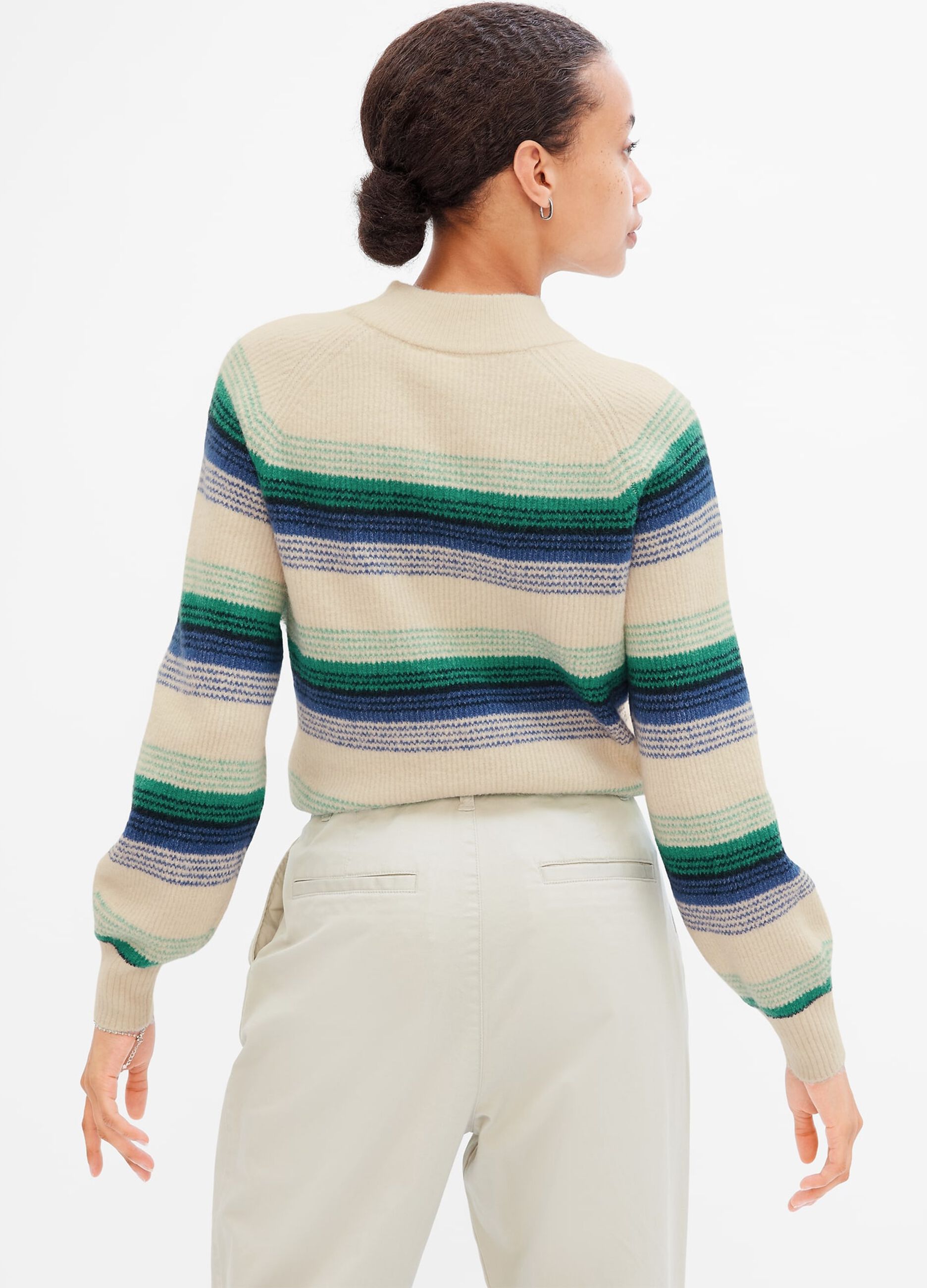 Jacquard stripe pullover_1