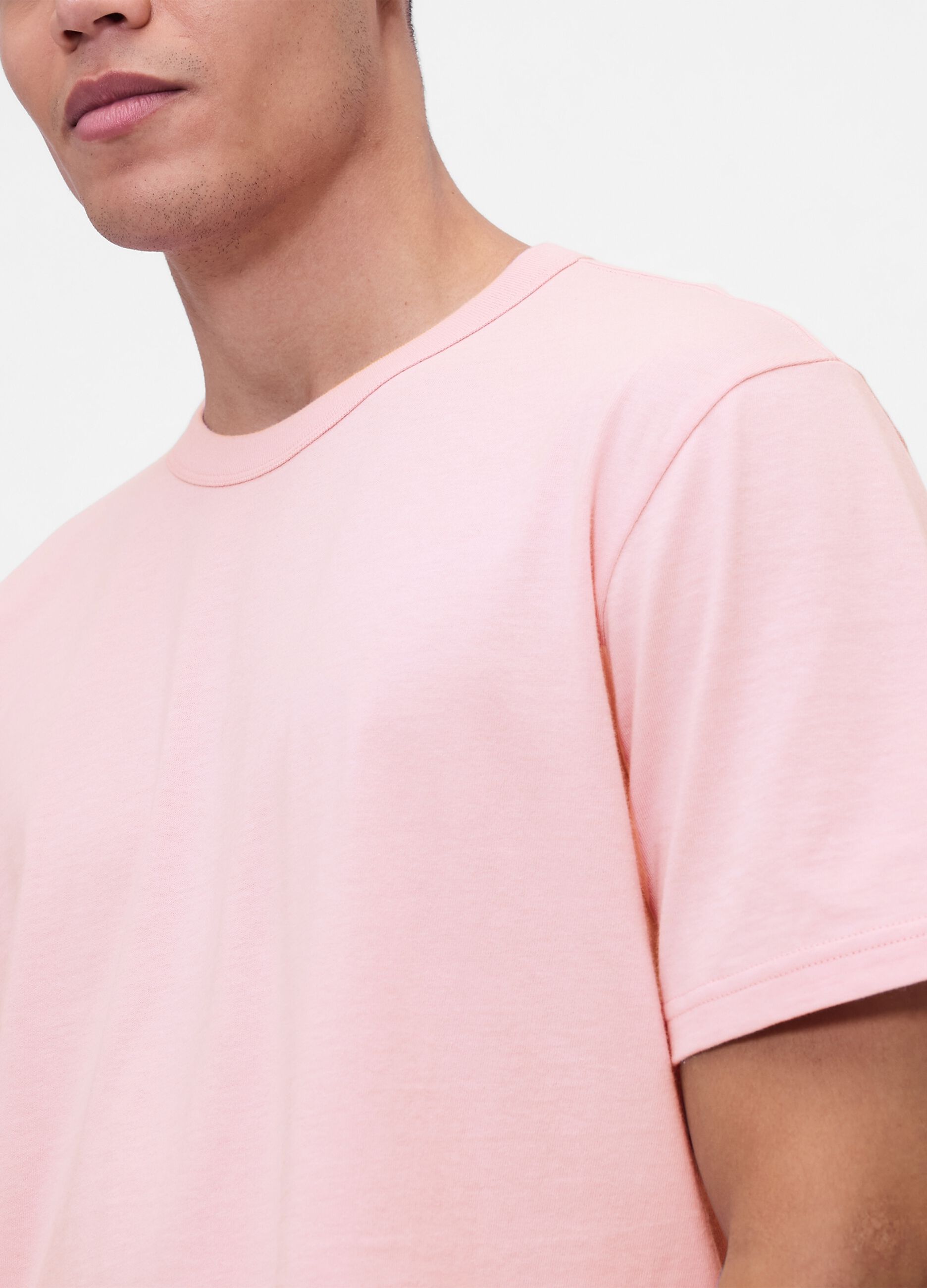 T-shirt rosa a maniche corte_3