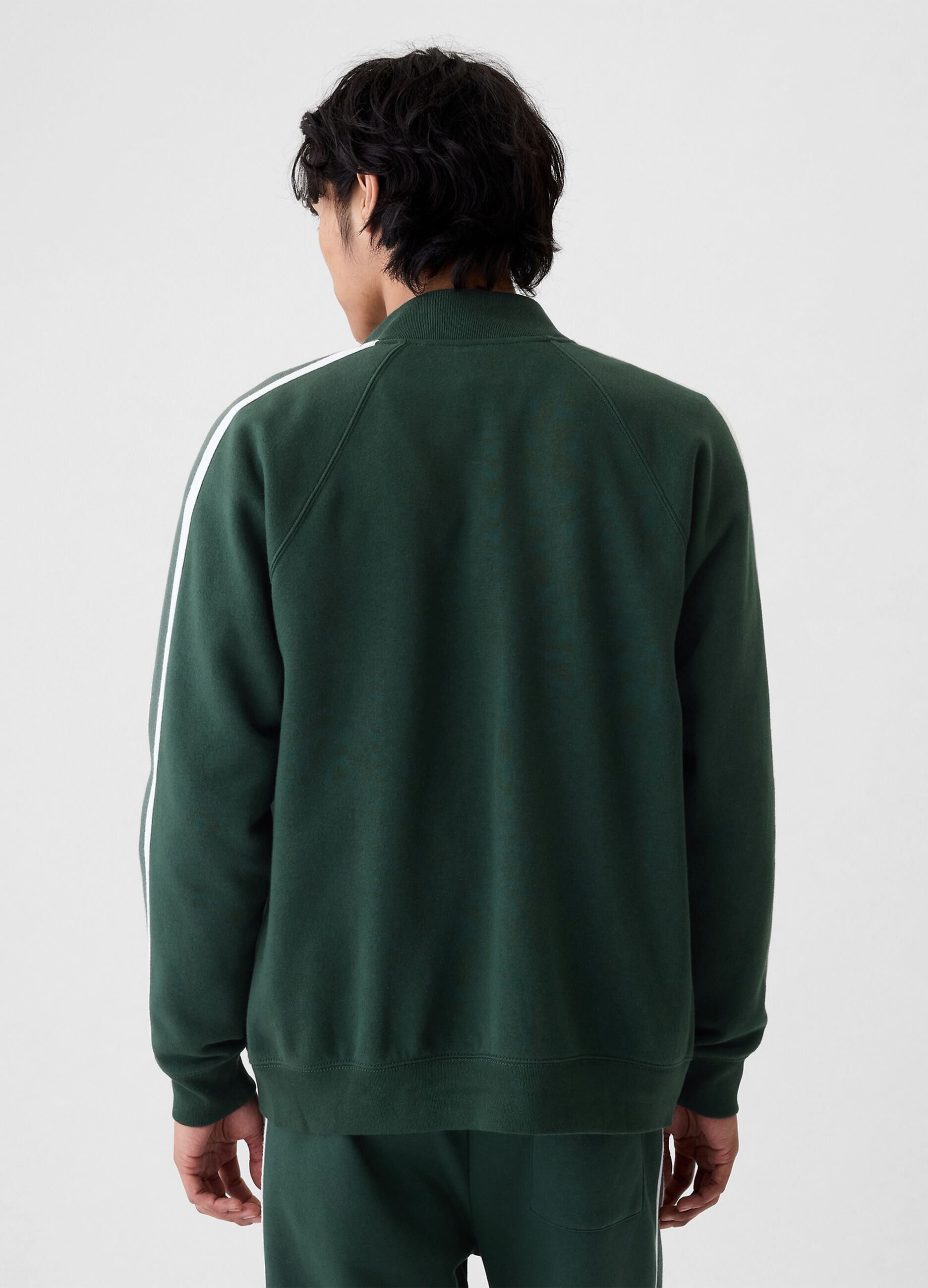 Full-zip con bande rigate e ricamo Athletic_2