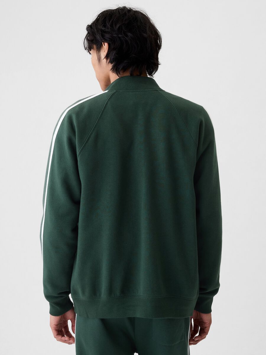 Full-zip con bande rigate e ricamo Athletic Uomo_2