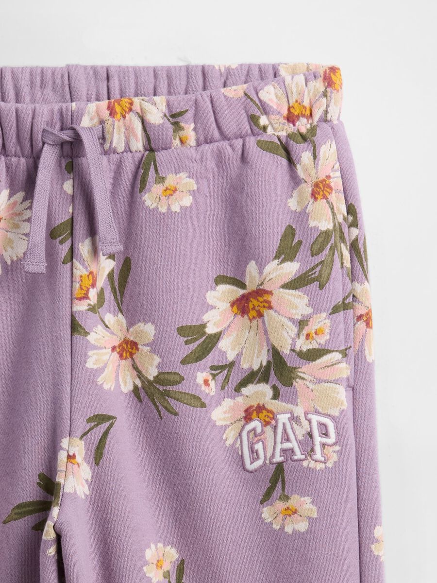 Pantaloni viola in misto cotone Bambina_2
