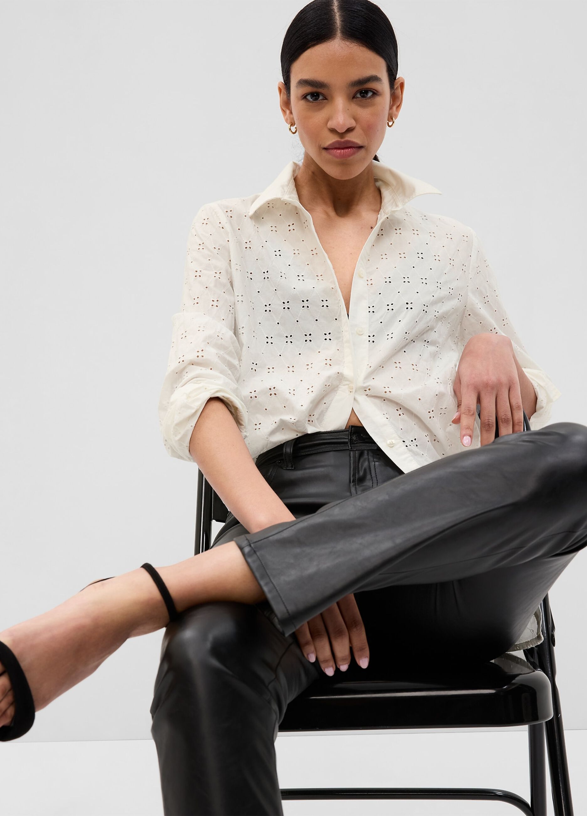 Broderie anglaise shirt