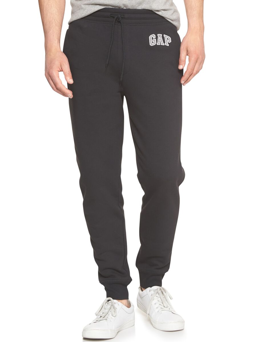 Joggers in felpa con ricamo logo Uomo_0