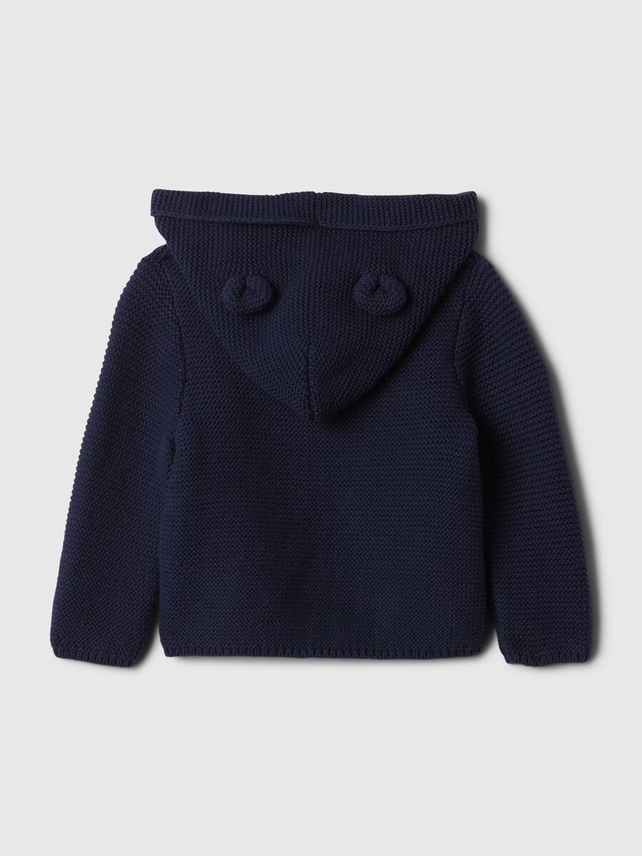 Cardigan blu unisex in cotone Neonato_1
