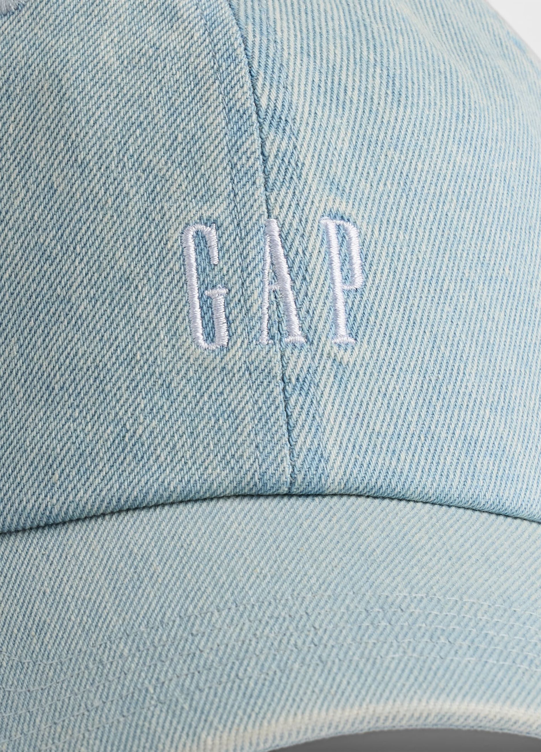 Sky Blue Denim Cotton Baseball Cap with Logo