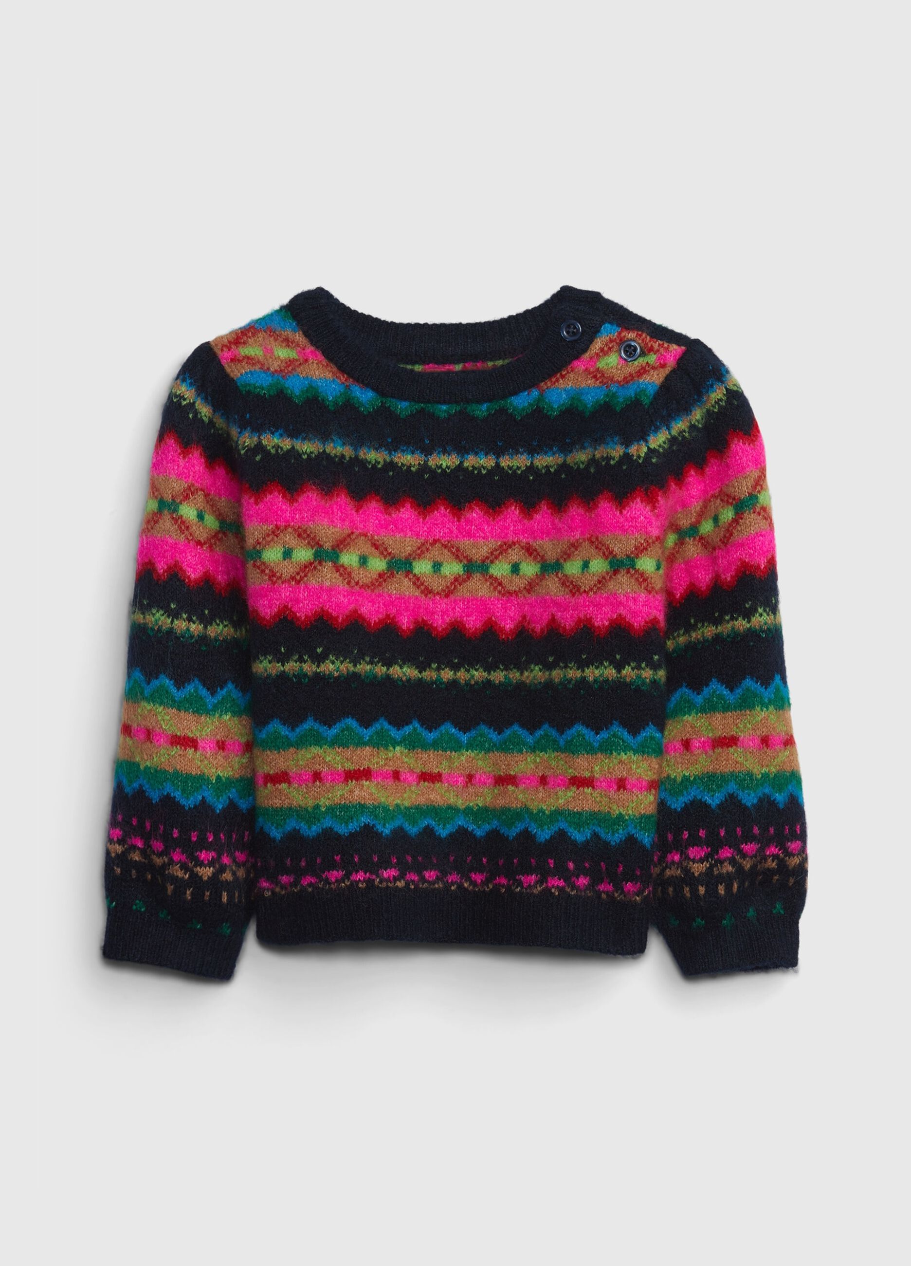 Fair Isle pattern pullover