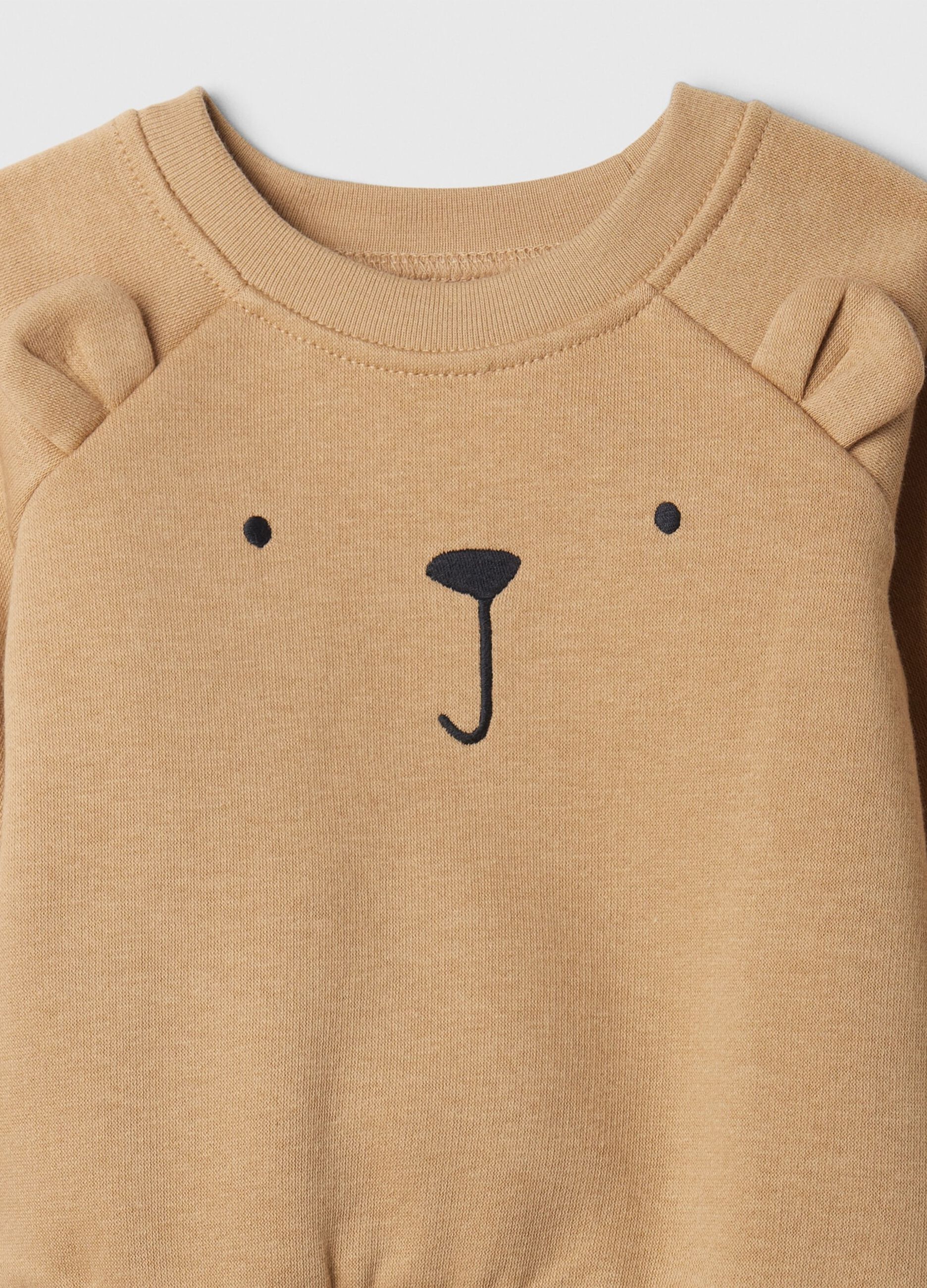 Jogging set with print and bear appliqué_2