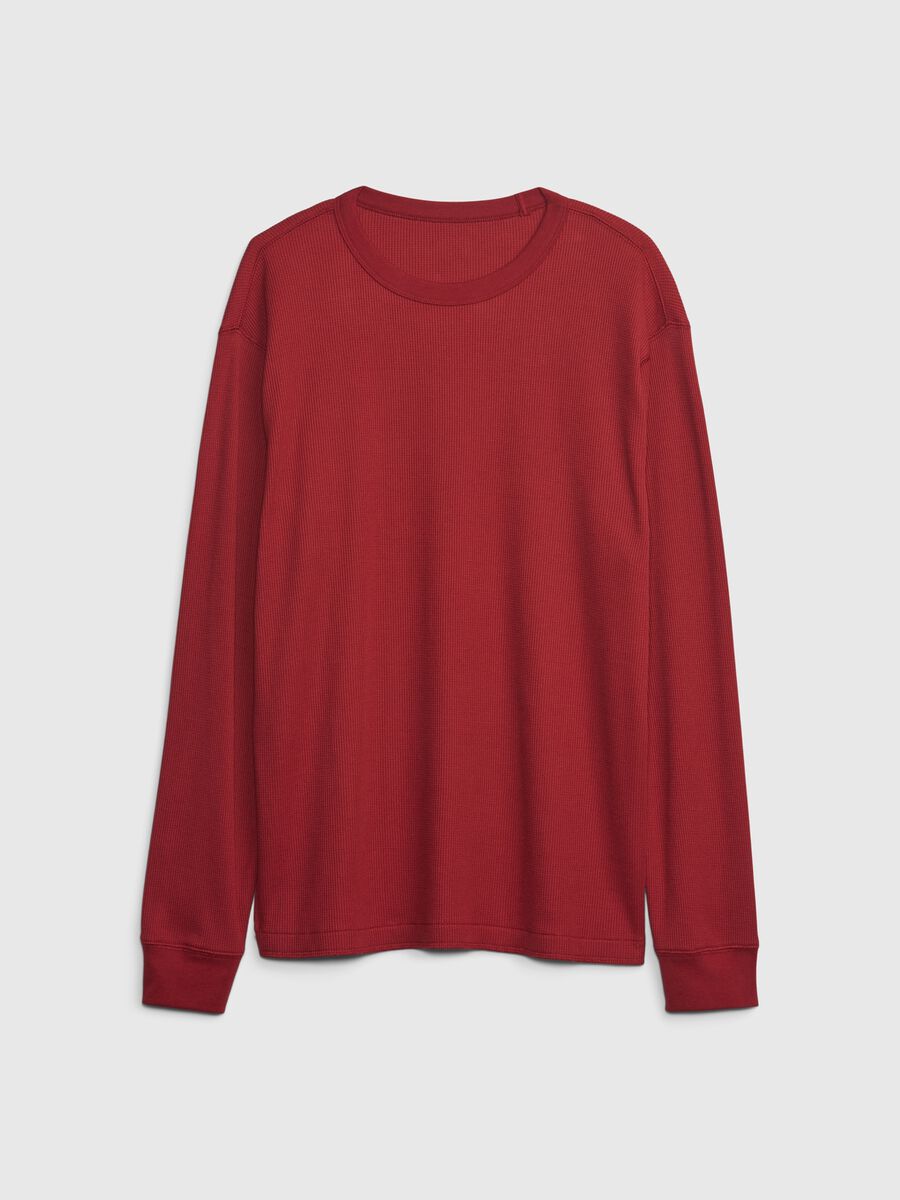 T-shirt a maniche lunghe con trama waffle Uomo_3