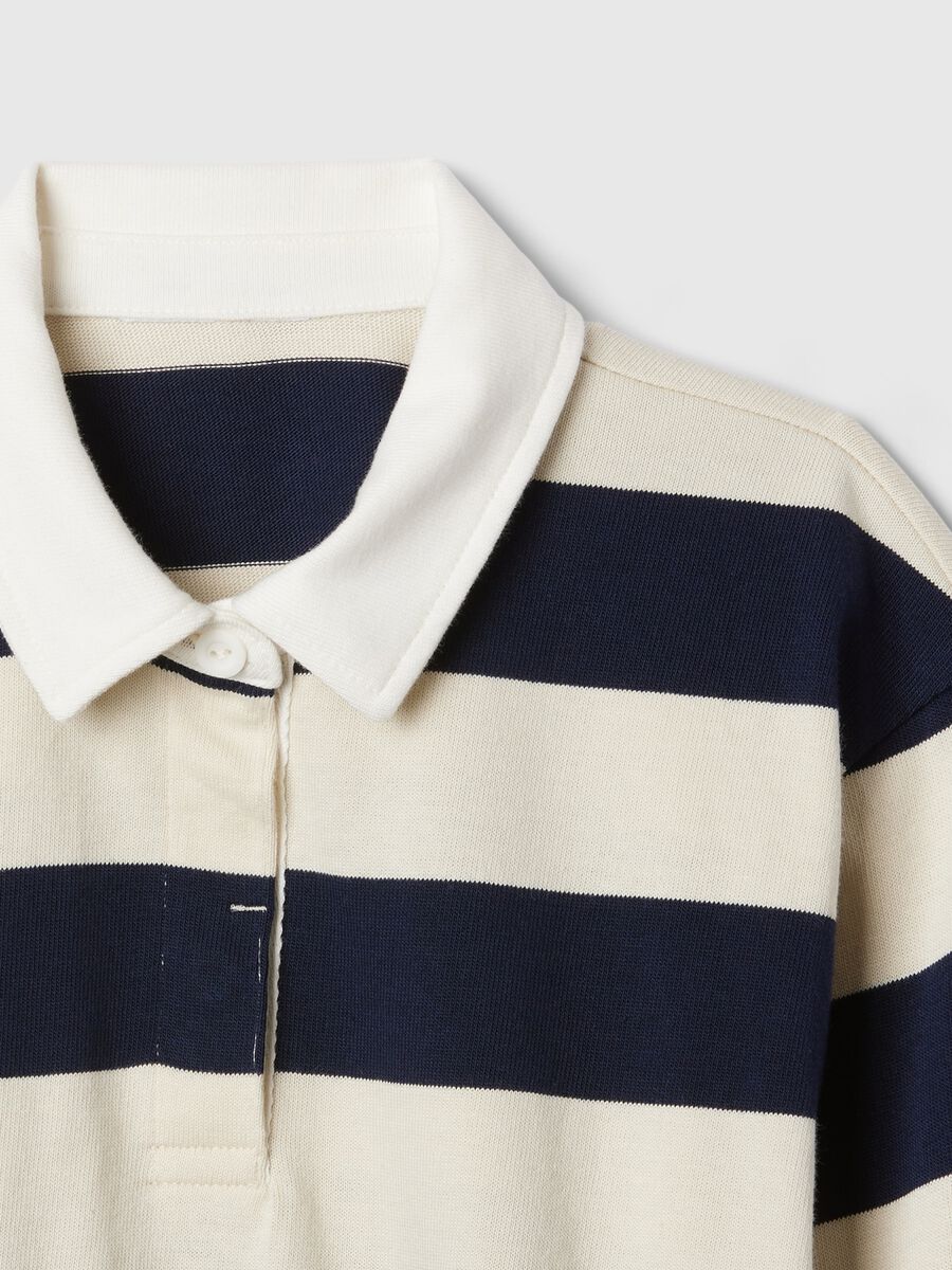 Polo a righe con maniche lunghe Bambina_3