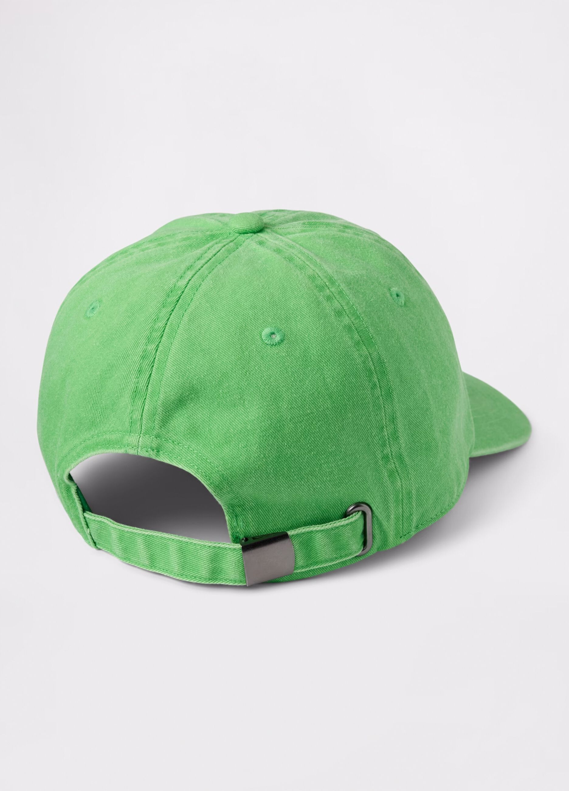 Cappello da baseball verde in cotone_1